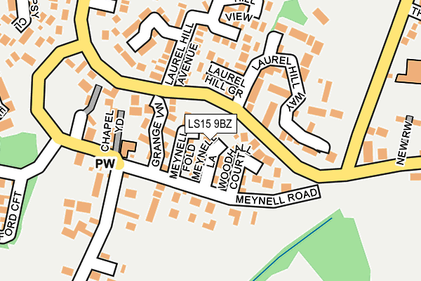 LS15 9BZ map - OS OpenMap – Local (Ordnance Survey)