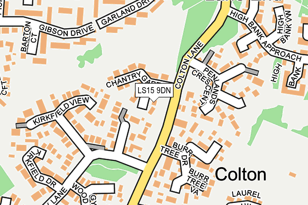LS15 9DN map - OS OpenMap – Local (Ordnance Survey)