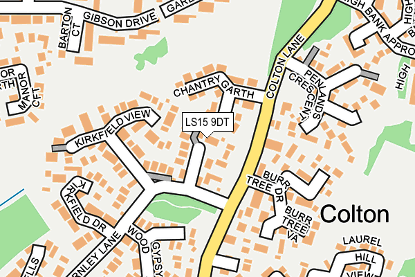 LS15 9DT map - OS OpenMap – Local (Ordnance Survey)