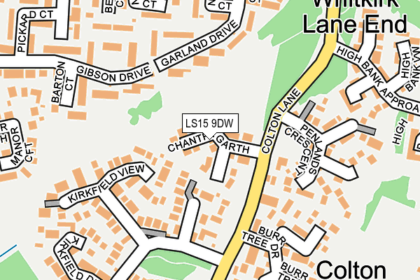 LS15 9DW map - OS OpenMap – Local (Ordnance Survey)