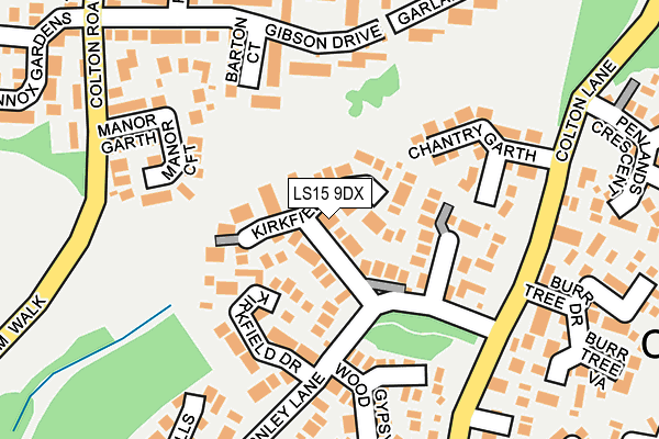 LS15 9DX map - OS OpenMap – Local (Ordnance Survey)