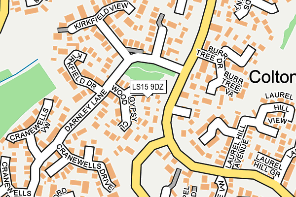 LS15 9DZ map - OS OpenMap – Local (Ordnance Survey)