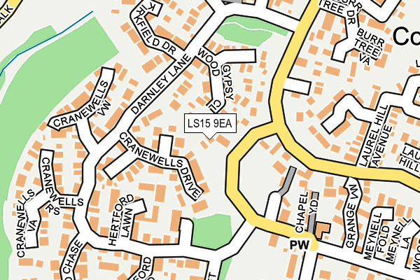 LS15 9EA map - OS OpenMap – Local (Ordnance Survey)