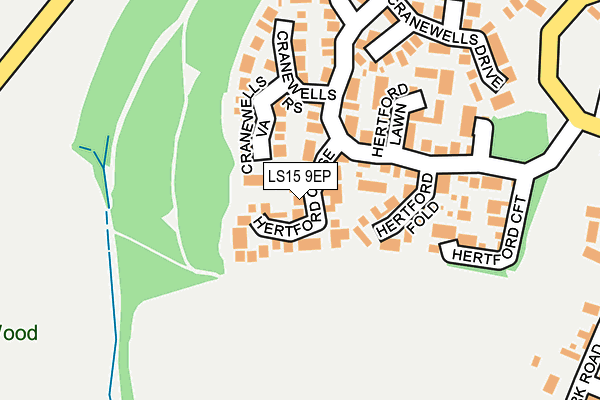 LS15 9EP map - OS OpenMap – Local (Ordnance Survey)