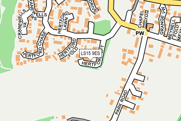 LS15 9ES map - OS OpenMap – Local (Ordnance Survey)