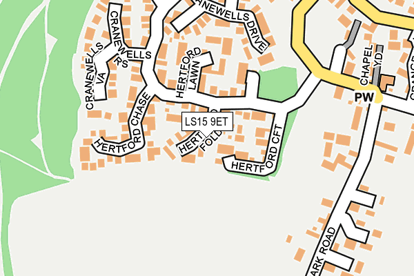 LS15 9ET map - OS OpenMap – Local (Ordnance Survey)
