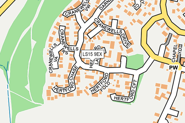LS15 9EX map - OS OpenMap – Local (Ordnance Survey)