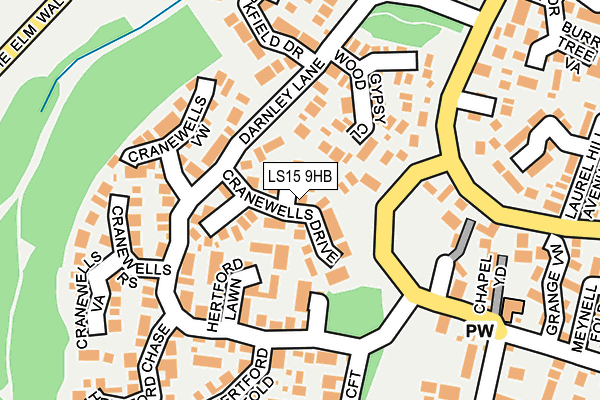 LS15 9HB map - OS OpenMap – Local (Ordnance Survey)