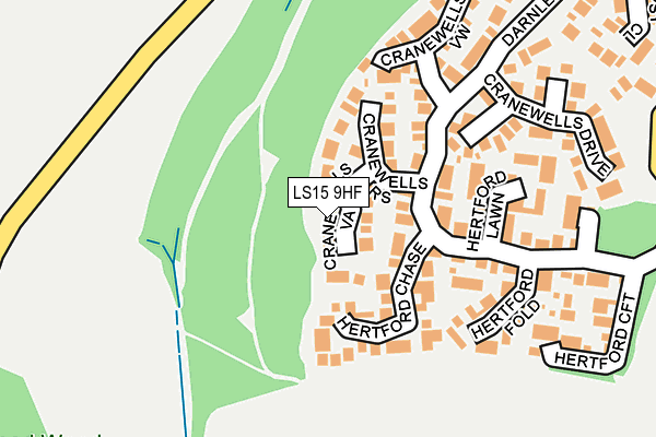 LS15 9HF map - OS OpenMap – Local (Ordnance Survey)