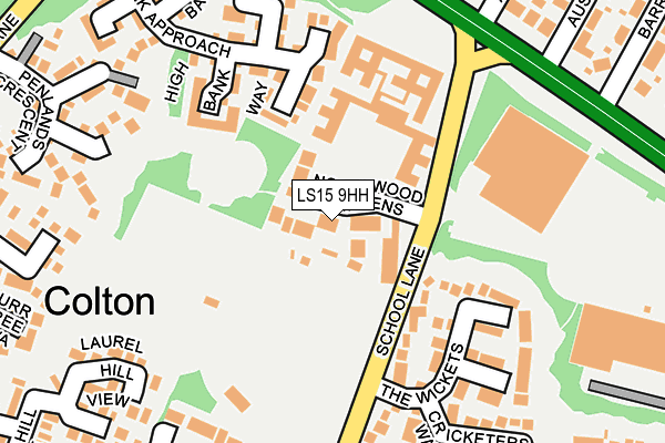 LS15 9HH map - OS OpenMap – Local (Ordnance Survey)