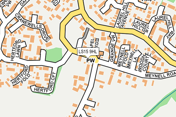 LS15 9HL map - OS OpenMap – Local (Ordnance Survey)