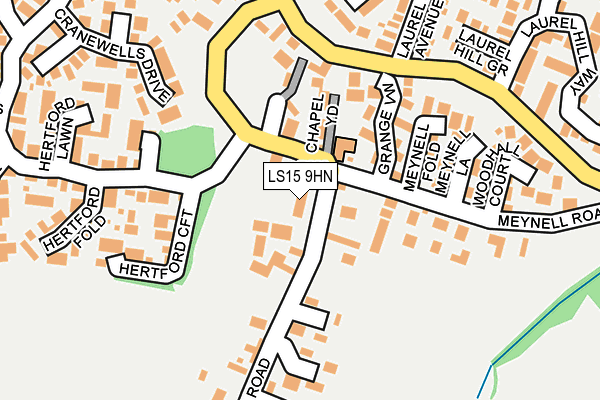 LS15 9HN map - OS OpenMap – Local (Ordnance Survey)