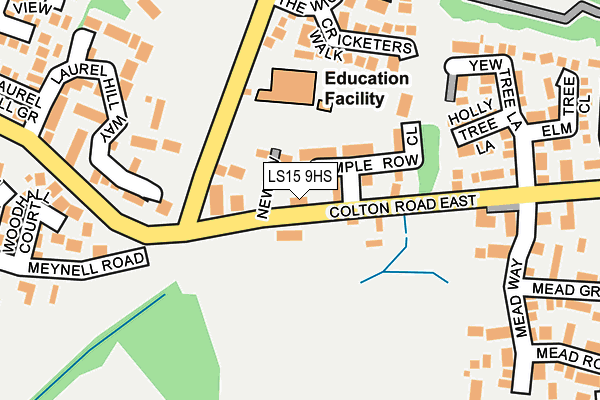 LS15 9HS map - OS OpenMap – Local (Ordnance Survey)