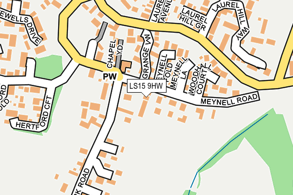 LS15 9HW map - OS OpenMap – Local (Ordnance Survey)