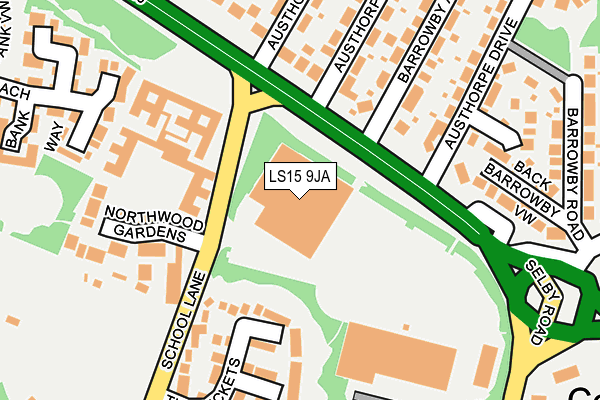 LS15 9JA map - OS OpenMap – Local (Ordnance Survey)