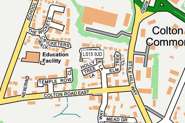 LS15 9JD map - OS OpenMap – Local (Ordnance Survey)