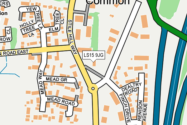 LS15 9JG map - OS OpenMap – Local (Ordnance Survey)