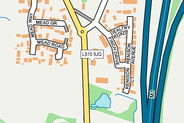 LS15 9JQ map - OS OpenMap – Local (Ordnance Survey)
