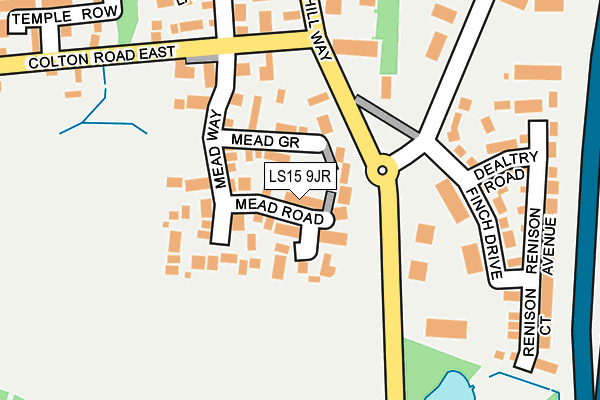 LS15 9JR map - OS OpenMap – Local (Ordnance Survey)