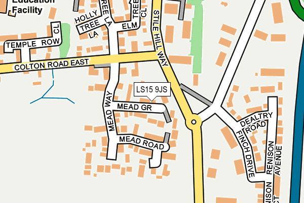 LS15 9JS map - OS OpenMap – Local (Ordnance Survey)