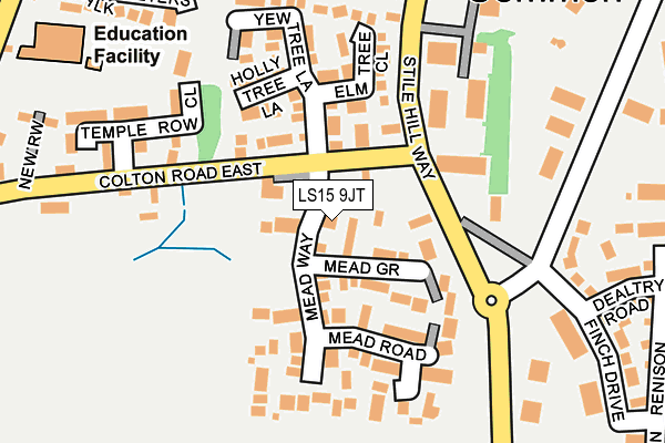 LS15 9JT map - OS OpenMap – Local (Ordnance Survey)