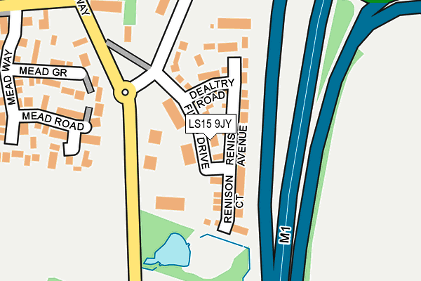 LS15 9JY map - OS OpenMap – Local (Ordnance Survey)