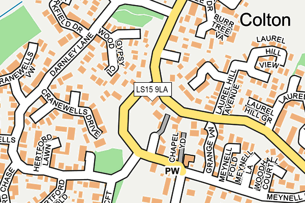 LS15 9LA map - OS OpenMap – Local (Ordnance Survey)