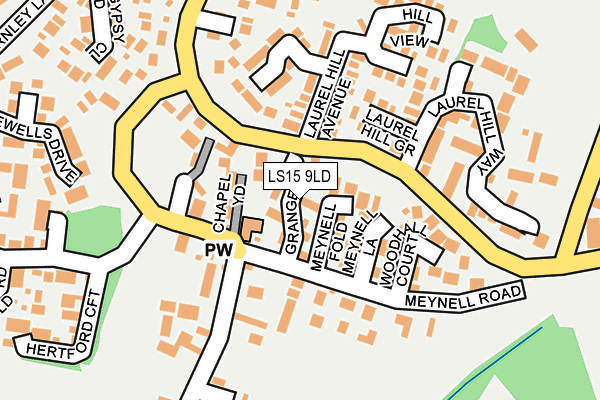 LS15 9LD map - OS OpenMap – Local (Ordnance Survey)