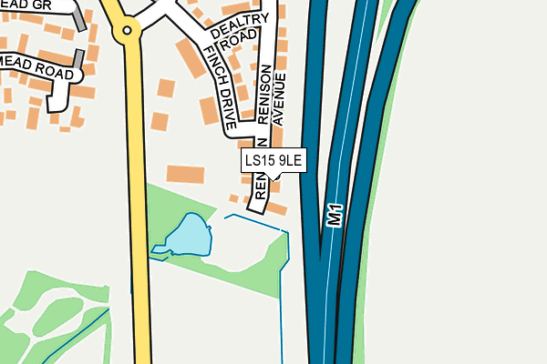 LS15 9LE map - OS OpenMap – Local (Ordnance Survey)