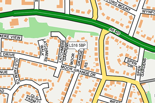 LS16 5BP map - OS OpenMap – Local (Ordnance Survey)