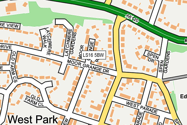 LS16 5BW map - OS OpenMap – Local (Ordnance Survey)