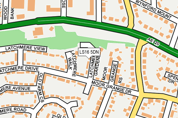 LS16 5DN map - OS OpenMap – Local (Ordnance Survey)