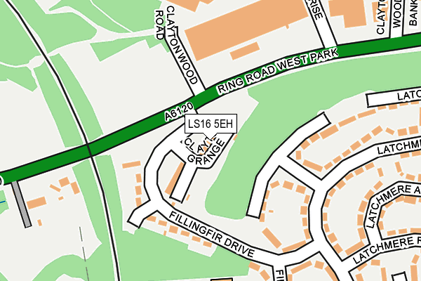 LS16 5EH map - OS OpenMap – Local (Ordnance Survey)