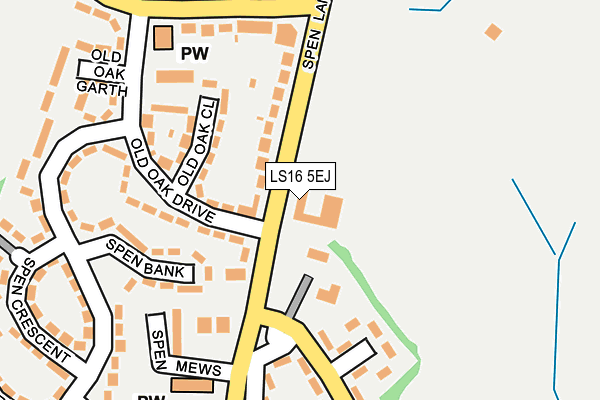 LS16 5EJ map - OS OpenMap – Local (Ordnance Survey)