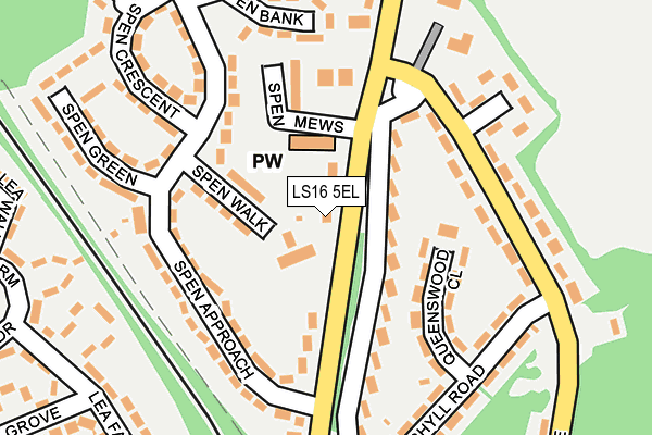 LS16 5EL map - OS OpenMap – Local (Ordnance Survey)