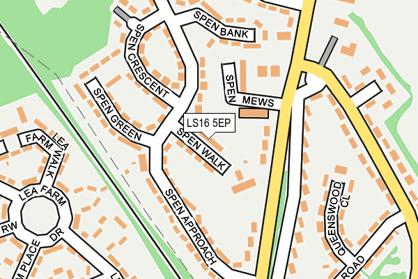 LS16 5EP map - OS OpenMap – Local (Ordnance Survey)