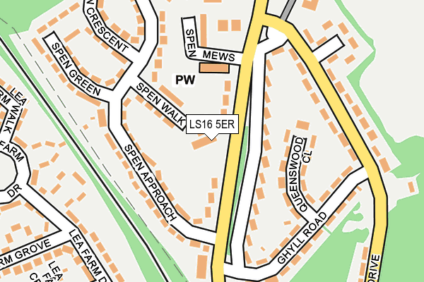 LS16 5ER map - OS OpenMap – Local (Ordnance Survey)