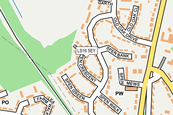 LS16 5EY map - OS OpenMap – Local (Ordnance Survey)