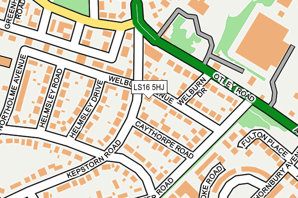 LS16 5HJ map - OS OpenMap – Local (Ordnance Survey)