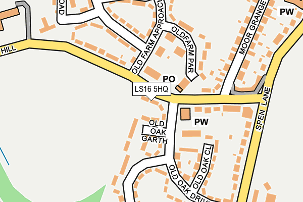 LS16 5HQ map - OS OpenMap – Local (Ordnance Survey)
