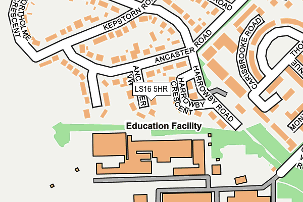 LS16 5HR map - OS OpenMap – Local (Ordnance Survey)