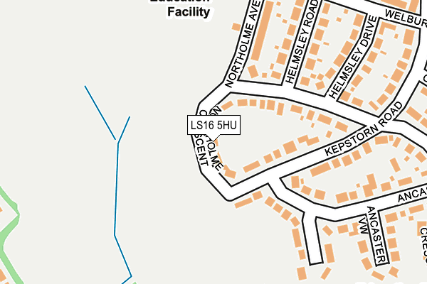 LS16 5HU map - OS OpenMap – Local (Ordnance Survey)