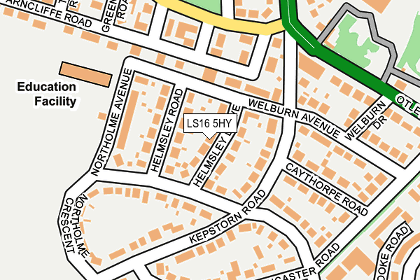 LS16 5HY map - OS OpenMap – Local (Ordnance Survey)