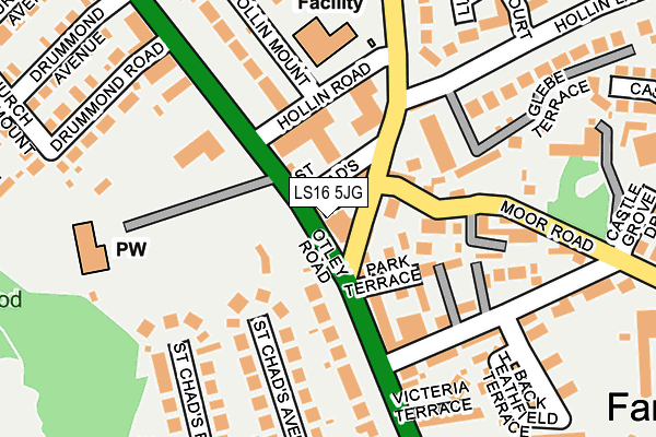 LS16 5JG map - OS OpenMap – Local (Ordnance Survey)