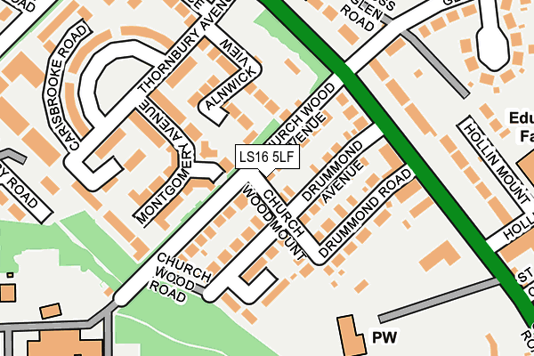 LS16 5LF map - OS OpenMap – Local (Ordnance Survey)