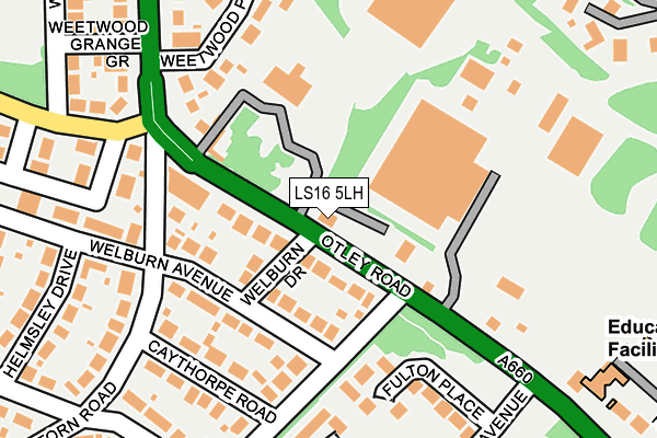 LS16 5LH map - OS OpenMap – Local (Ordnance Survey)