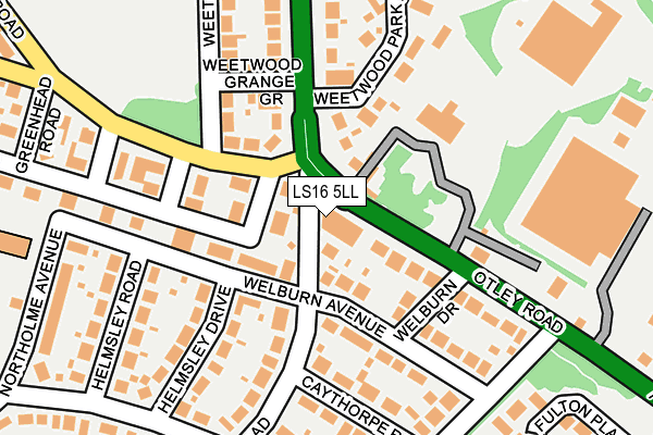LS16 5LL map - OS OpenMap – Local (Ordnance Survey)