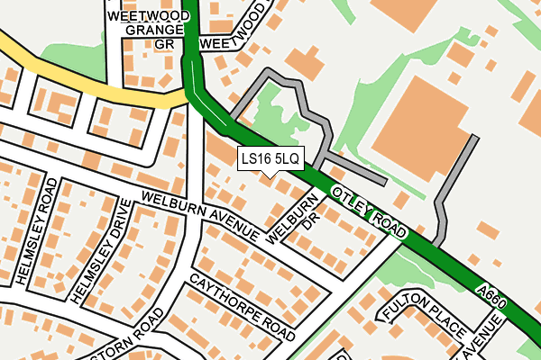LS16 5LQ map - OS OpenMap – Local (Ordnance Survey)