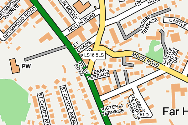 LS16 5LS map - OS OpenMap – Local (Ordnance Survey)