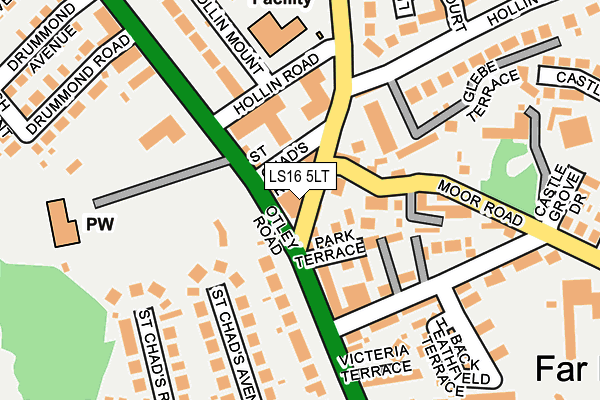 LS16 5LT map - OS OpenMap – Local (Ordnance Survey)